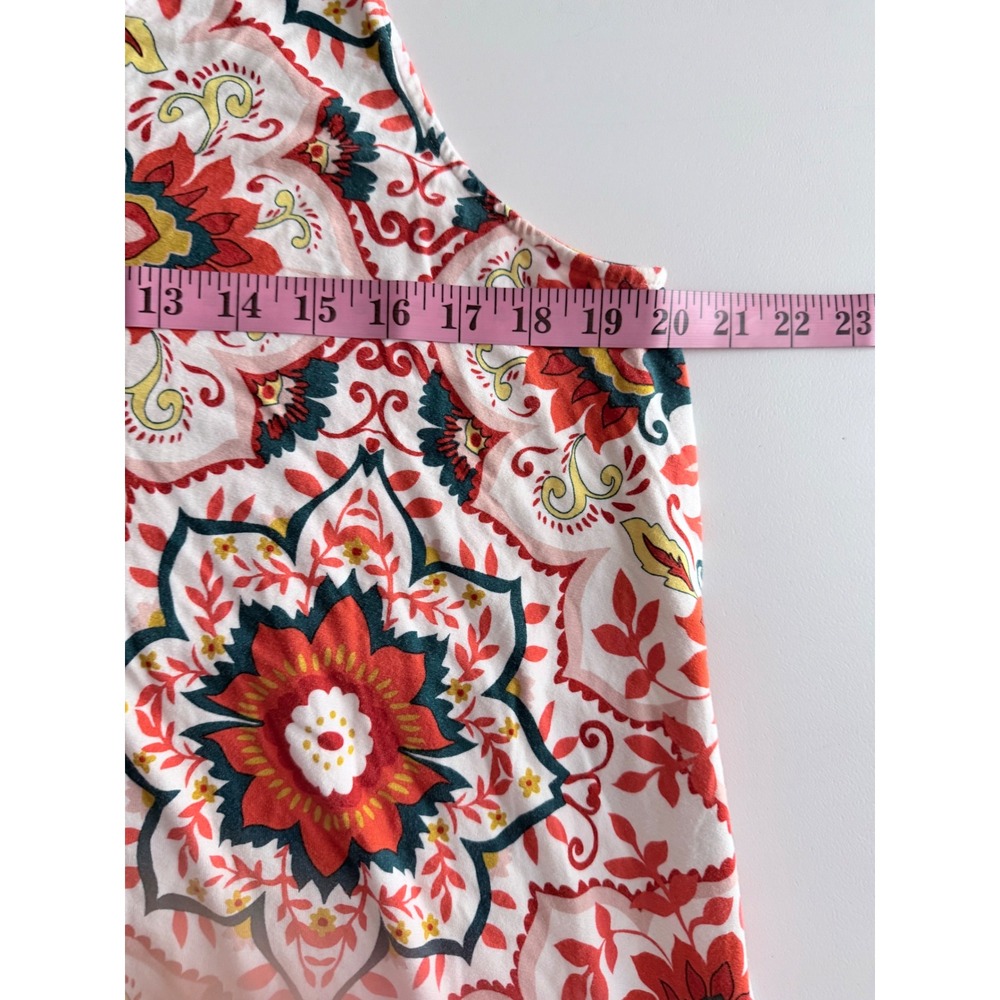 Boden Women Red Tile Print Halter Maxi Dress V-Neck Tie Waist Summer Resort 12R - Picture 12 of 13